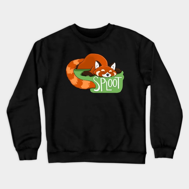 Red Panda Sploot Crewneck Sweatshirt by CaseyHWilkinson